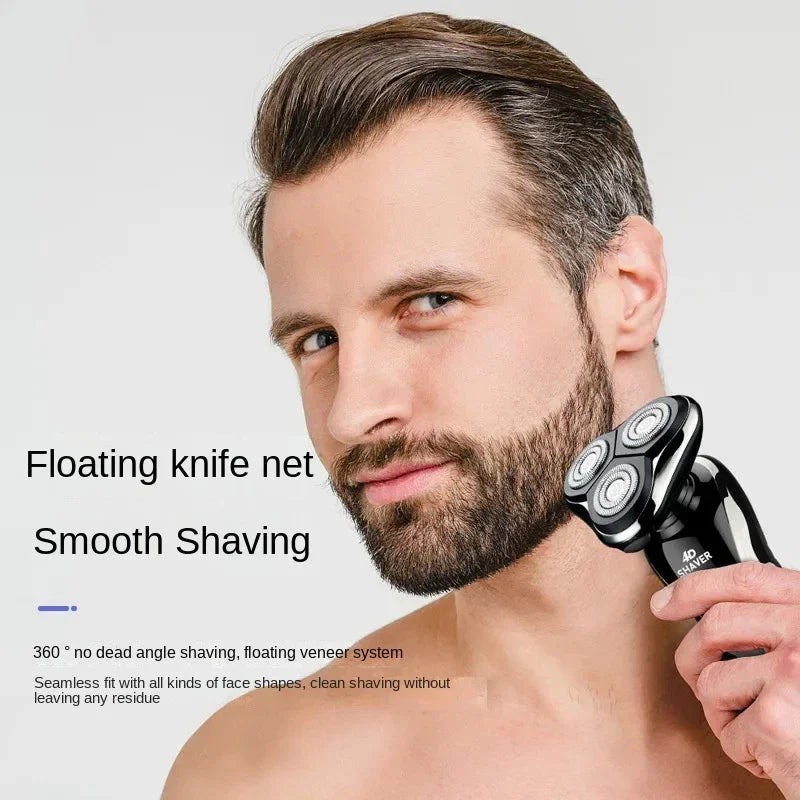 New Shaver LCD Electric Razor 3-in-1 Beard Trimmer Nose Hair Cutter Wet Dry Use