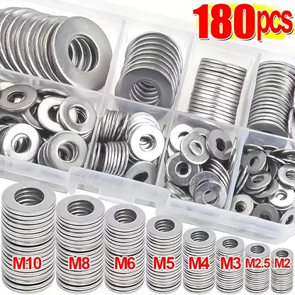 Stainless Steel Flat Washers M2 M2.5 M3 M4 M5 M6 M8 M10 for Home Repairs
