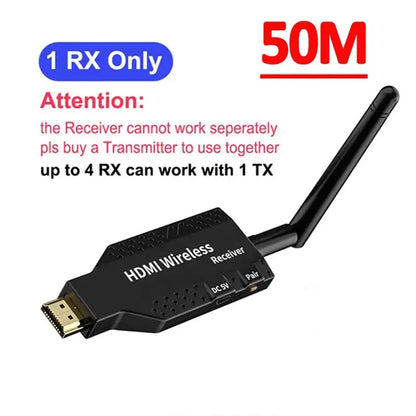 1080P 150m Wireless HDMI Extender 1 TX to 4 Splitter Video Transmitter Receiver for PS4 Camera Laptop PC to TV Monitor Projector-EXPROTAS