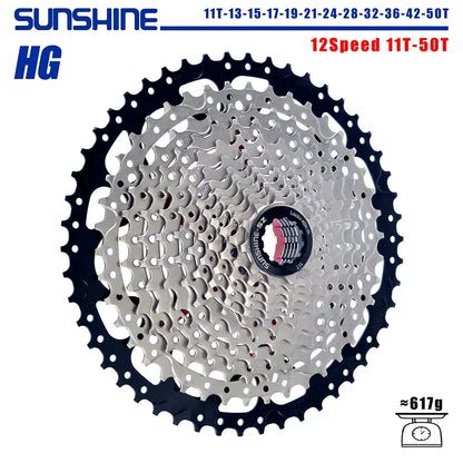SUNSHINE 8-12 Speed MTB Cassette 11-52T HG Bicycle Sprocket for Shimano
