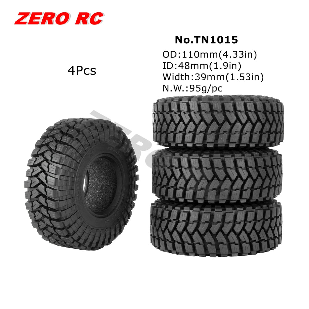 1.9" Crawler Tire for 1/10 RC Car Axial Traxxas D90 SCX10 Wheels