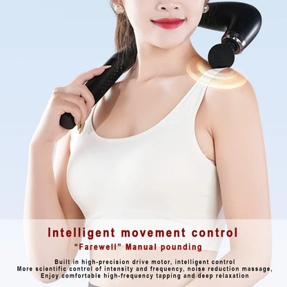 Smart Fascia Gun Electric Massager Handheld Deep Tissue Muscle Hammer 2025