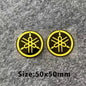 3D Yamaha Logo Decal Sticker Gold White Blue Red Tank Helmet Emblem