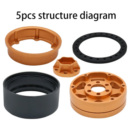 1.9" Metal 6-Spoke Beadlock Wheel Rim for 1/10 RC Crawler TRX4 SCX10 Capra D90 - EXPROTAS