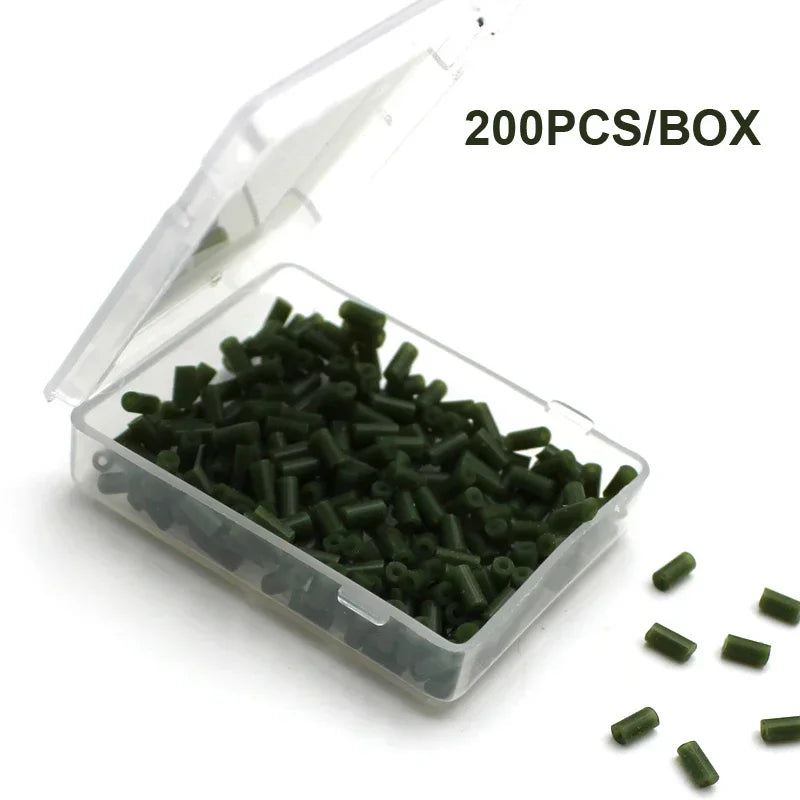 200pcs Carp Fishing Silicone Tube Anti-Tangle Rig Tubing Tackle Set