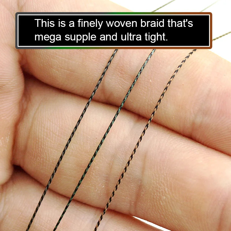 Carp Soft Braided Hooklink Line Uncoated Braid - EXPROTAS