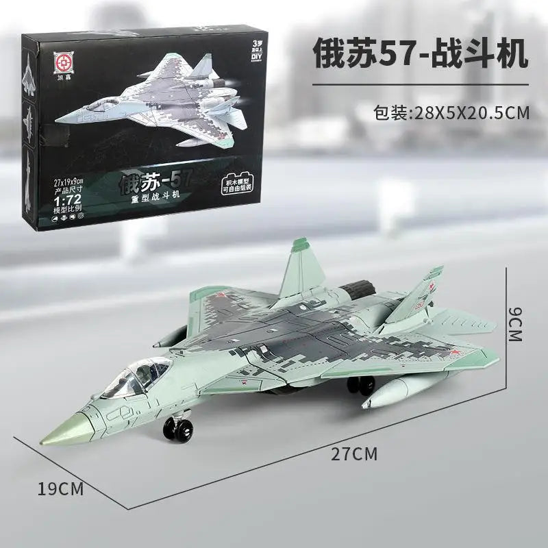 Military Building Blocks Fighter Aircraft A-10 F14 Model Toy for Boys