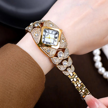 Women’s Luxury Diamond Bracelet Watch 2025 Fashion Waterproof Quartz Wristwatch Gift