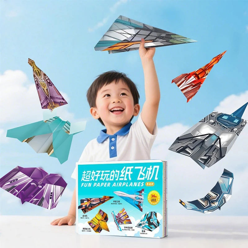 36Pcs Educational Toy DIY Origami Paper Planes Craft for Kids