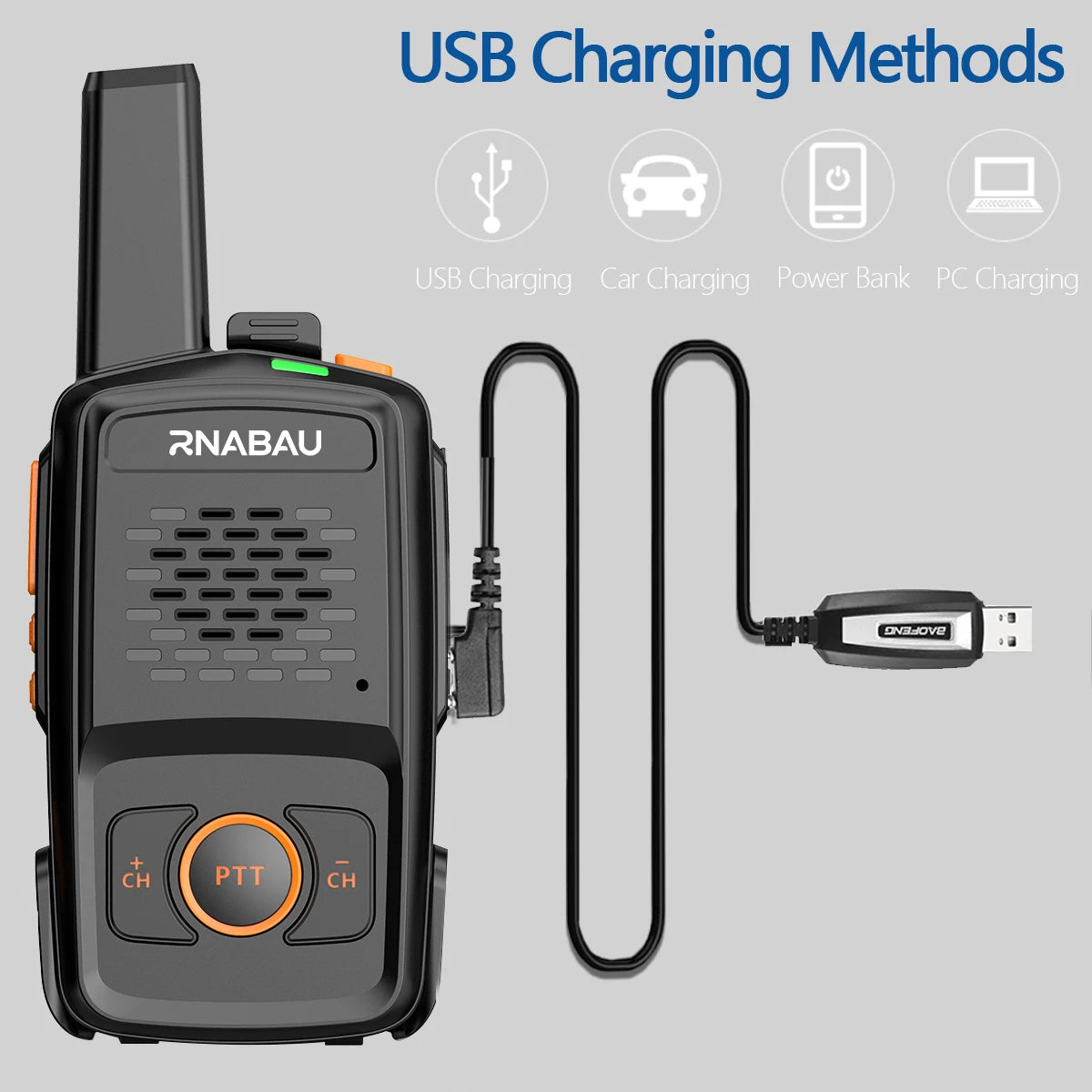 Mini Walkie Talkie UHF 16 Channels Two-Way Radio Long Range 5W MT-N1