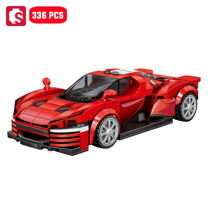 SEMBO Sports Car MOC Racing Vehicle Building Blocks Technical Auto Model Toy Gift