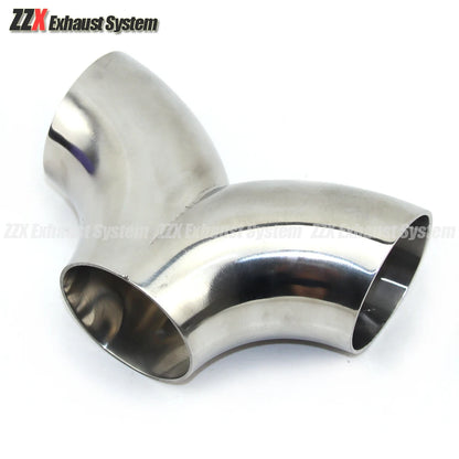 Car Exhaust Muffler Pipe 304 Stainless Steel I Y Tee Connector 19-76mm Welding