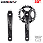 GOLDIX Square Hole MTB Crankset, Aluminum Alloy, 170/175mm, 104BCD 32-42T Narrow Wide