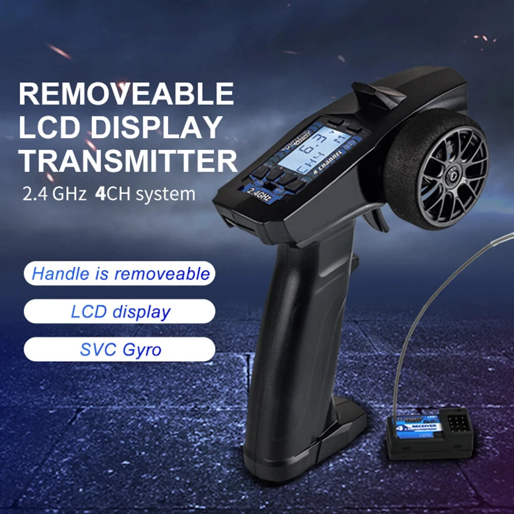 P32 Turbo Racing 91803G-C 2.4G 4CH VT LCD Transmitter with Receiver for RC Car Boat