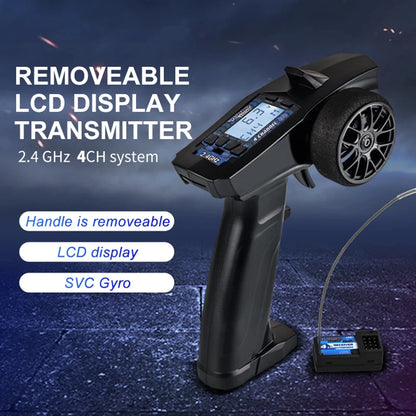 P32 Turbo Racing 91803G-C 2.4G 4CH VT LCD Transmitter with Receiver for RC Car Boat