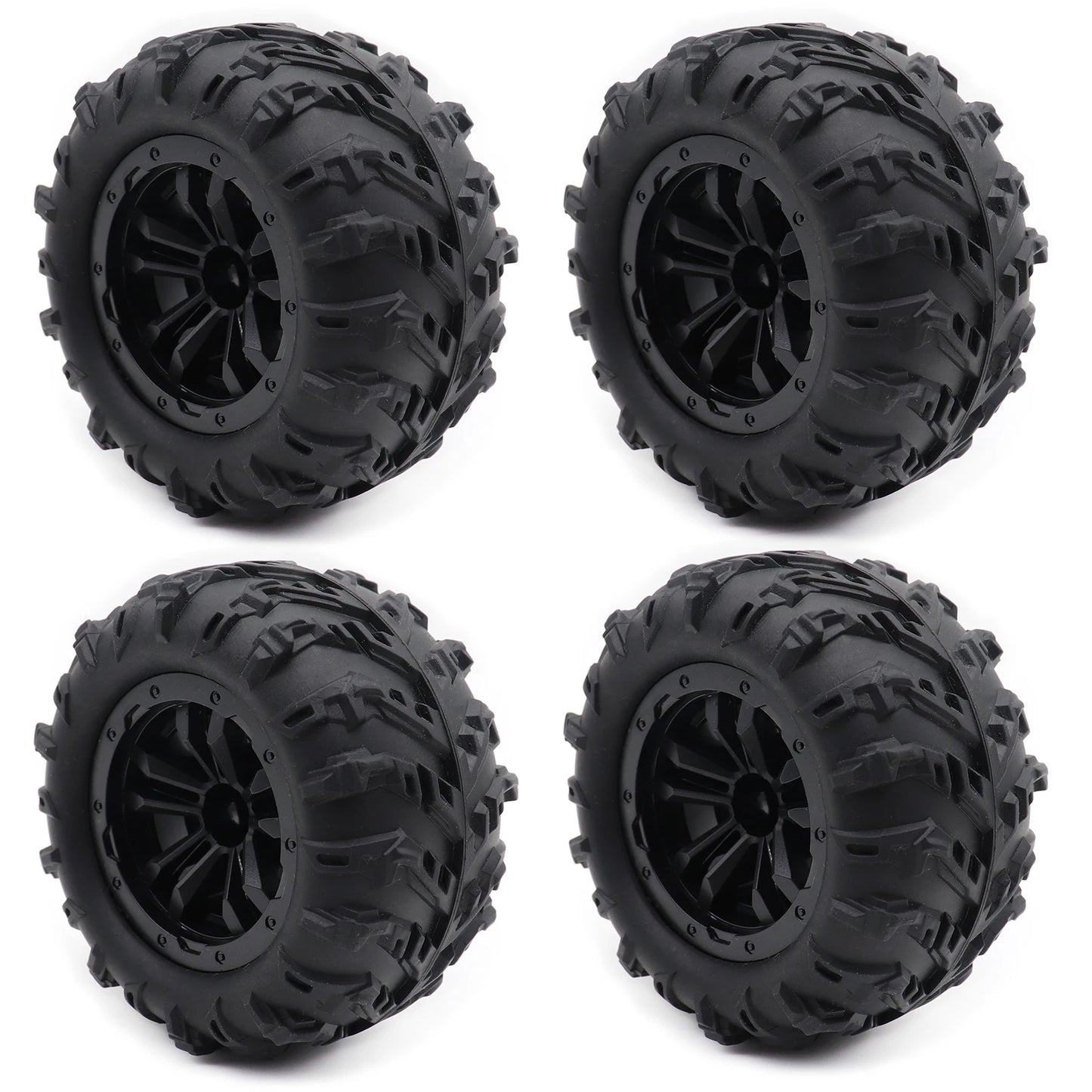 4PCS 12mm Hex Skidproof Rubber Tires 6034 for SCY 16101/16102 PRO 1/16 RC Truck Wheels