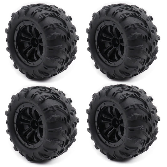 4PCS 12mm Hex Skidproof Rubber Tires 6034 for SCY 16101/16102 PRO 1/16 RC Truck Wheels