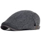 Big Size Newsboy Cap Men Wool Herringbone Gatsby Flat Hat Winter
