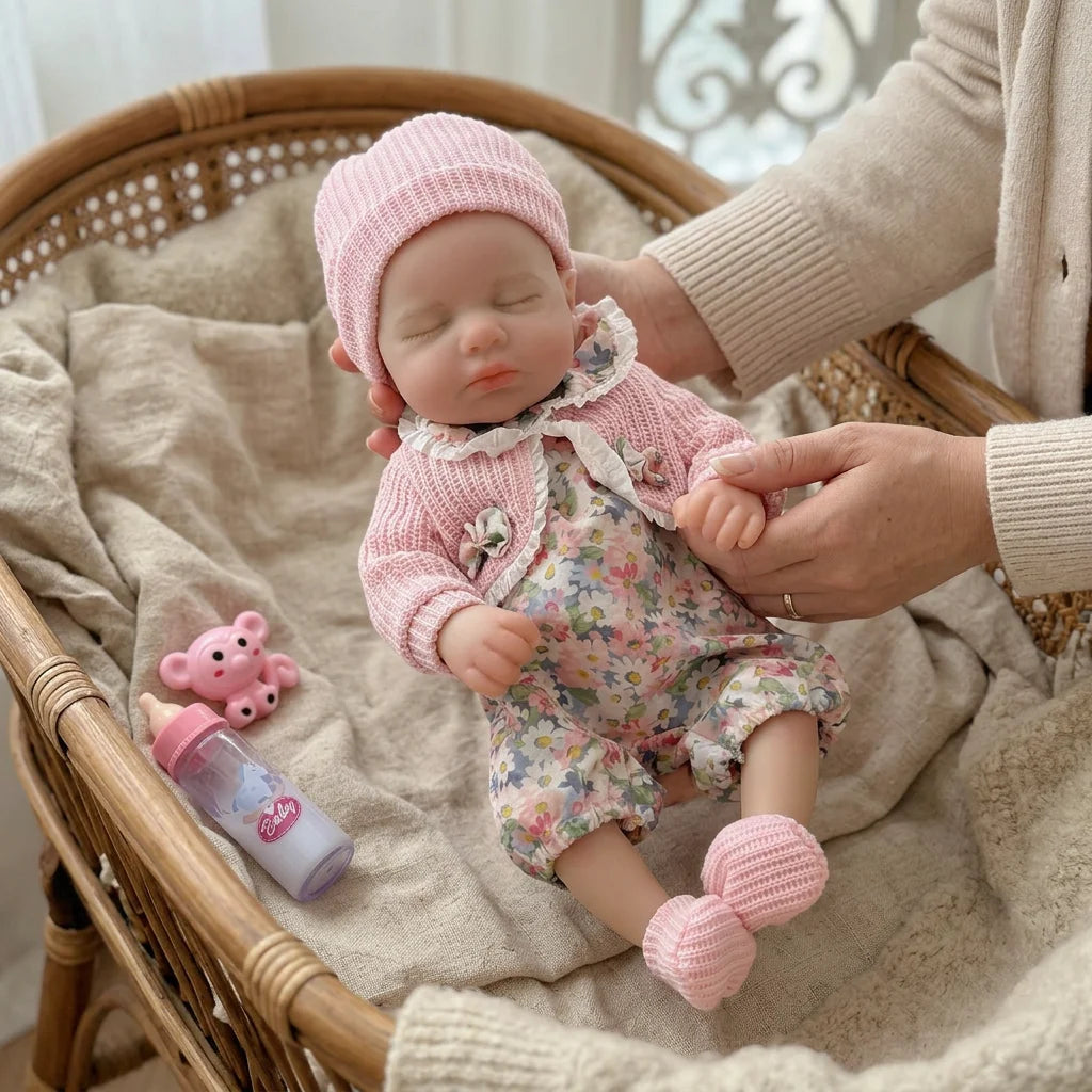 Loulou Doll Baby Full Silicone Reborn Open Mouth Soft Body Girl Toys
