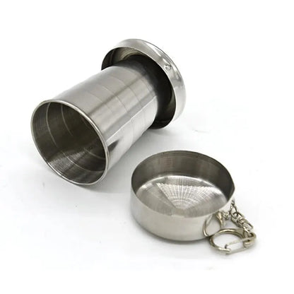 Stainless Steel Telescopic Camping Cup Folding Portable Drinkware Travel Mug