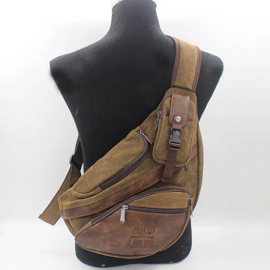 Men Sling Backpack Cross body Messenger Chest Bag Rucksack Laptop Climb Military Sports Travel Canvas Male One Shoulder Bags-EXPROTAS