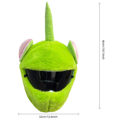 Protection Headgear Cover Plush Cartoon Helmet for Motorcycle Full Face