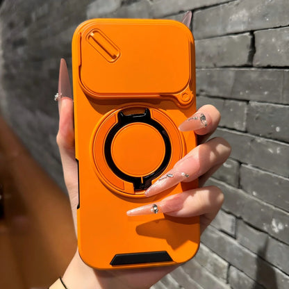 iPhone 11-17 Air Pro Max MagSafe Ring Stand Case Slide Camera Cover
