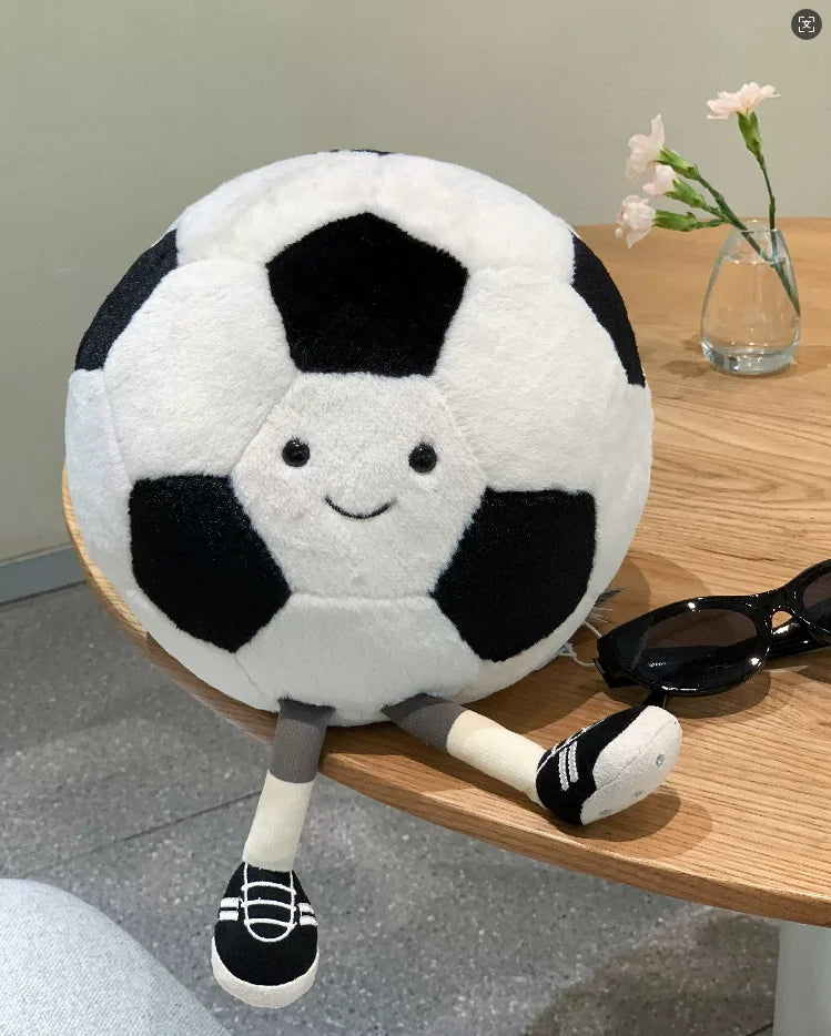 Jc Simulation Soccer 25cm Plush Toy Handmade Cartoon Doll Cushion