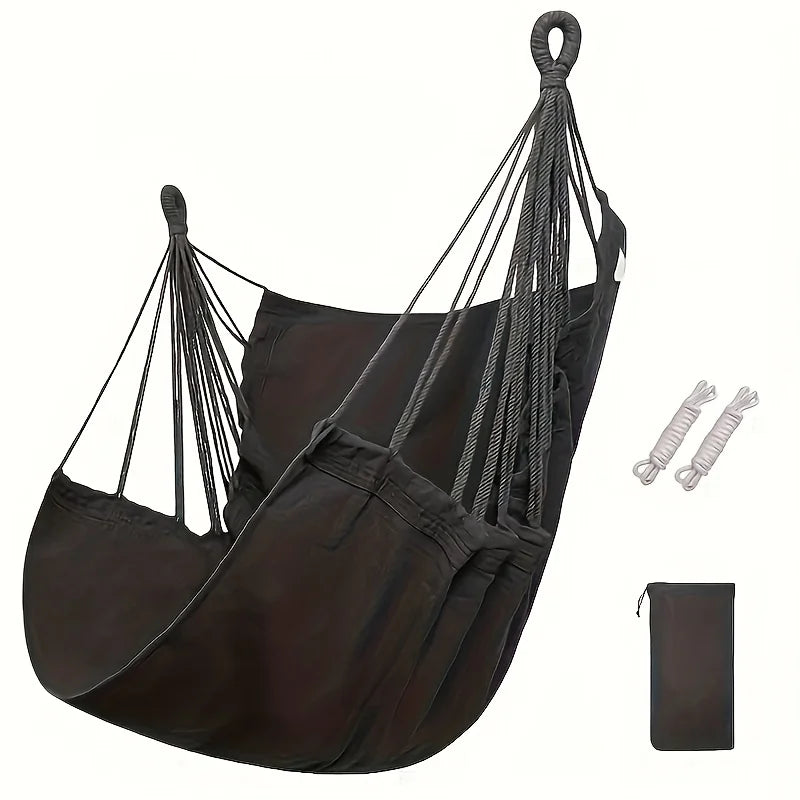 1pc Leisure Fabric Hammock Chair Outdoor Swing Chair Hammock Dormitory Hammock Chair Anti Rollover Hammock(With Storage Bag-EXPROTAS