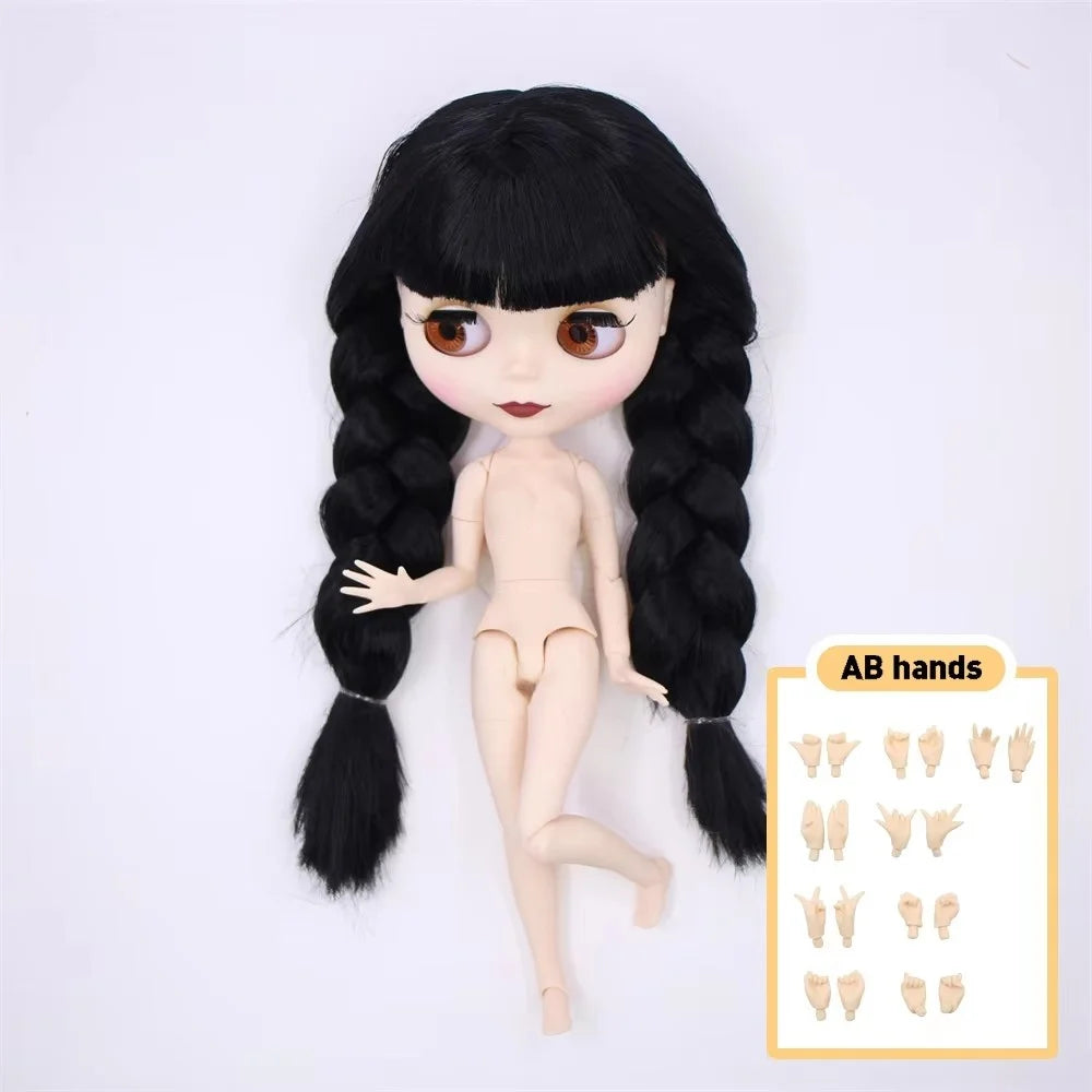 ICY DBS Blythe Doll White Skin Joint Body Colourful Hair Matte Face DIY Dress Up