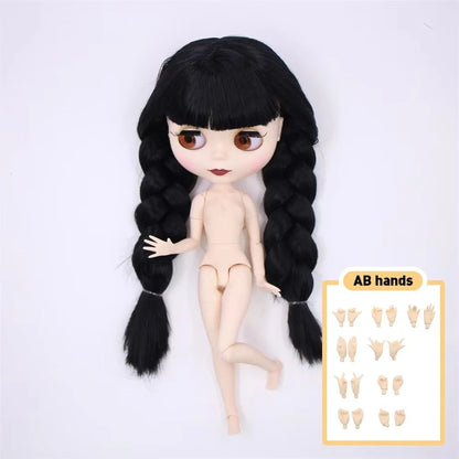 ICY DBS Blythe Doll White Skin Joint Body Colourful Hair Matte Face DIY Dress Up