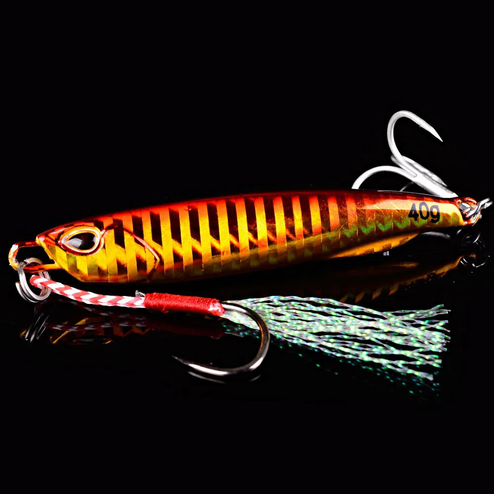 5pcs/box Japen Metal Cast Jig Spoon 10/15/20/30/40/50g Shore Casting Jigging Fish Sea Bass Fishing Lure Artificial Bait Tackle