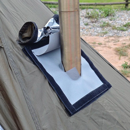 Hot Tent Stove Jack Fire Resistant Stove Pipe Vent Ring for Winter Camping