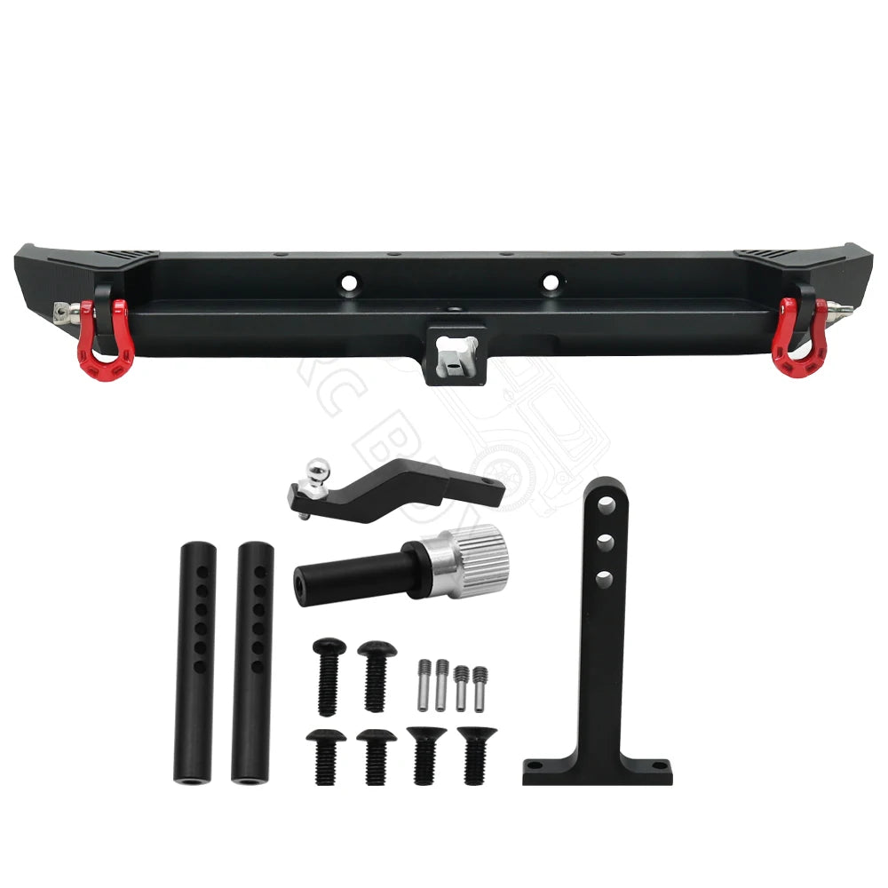 1/10 RC Crawler Metal Front & Rear Bumper Set w/ LED for Axial SCX10 III - EXPROTAS