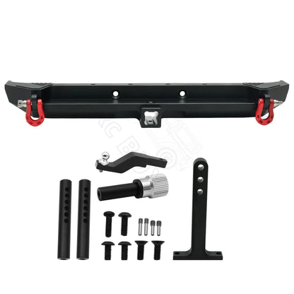 1/10 RC Crawler Metal Front & Rear Bumper Set w/ LED for Axial SCX10 III - EXPROTAS