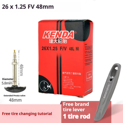 Inner Tube KENDA 26 Inch MTB  Butyl Rubber AV FV 32/36/48mm 1.25-2.4 Tyres