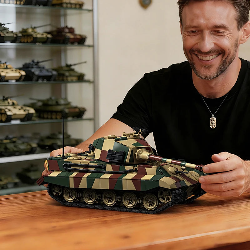 1780Pcs Building Block Tank Model Toy - King Tiger Heavy Brick Set