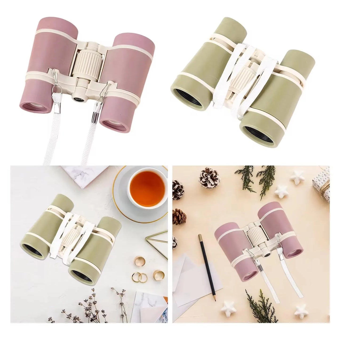 Kids Jungle Binoculars Magnifying Glass Toy Shockproof Hiking Outdoor Play