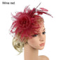 Flowers Feather Mesh Headwear Hat Party Accessory 1pc 27cm Multi Colour