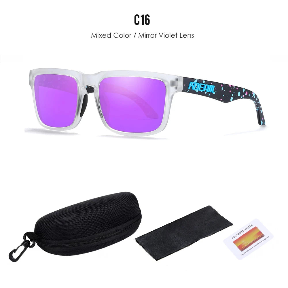 2025 KDEAM Polarized Sunglasses Red Mirror Lens Unisex Outdoor Eyewear