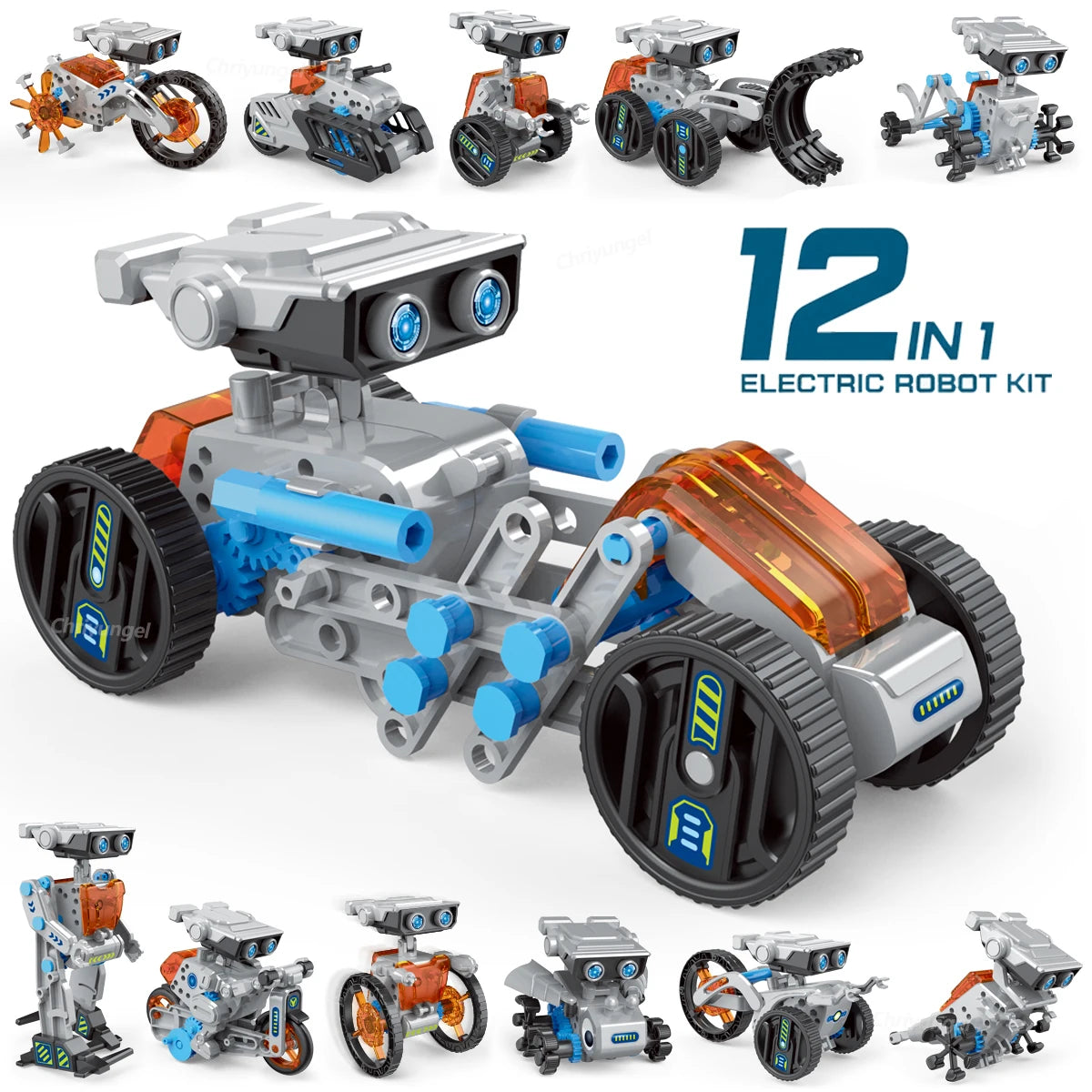 12-in-1 STEM Robot Building Toy Educational Science DIY for Kids Age 8+