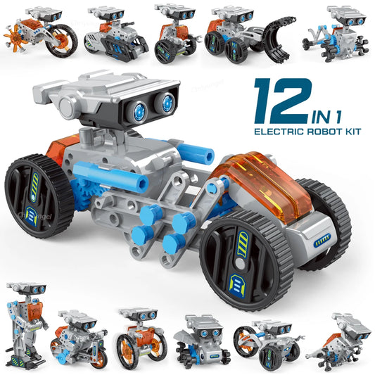 12-in-1 STEM Robot Building Toy Educational Science DIY for Kids Age 8+