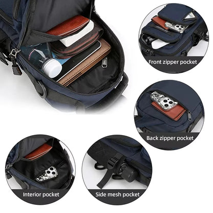 Men's Chest Bag Sling Backpack Outdoor Travel Crossbody Pack for Hiking