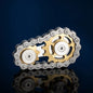 Metal Gear Fidget Spinner Chain Hand EDC Toy for Adults Stress Relief ADHD