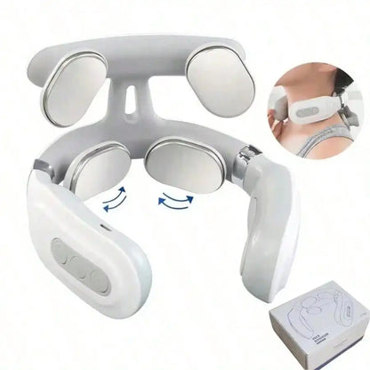 Rechargeable Lithium Battery Neck & Shoulder Massager with Heat Electric