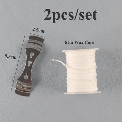 Candle Wicks Pre Waxed with Sustainers Long Tabbed for Craft Making 100pcs