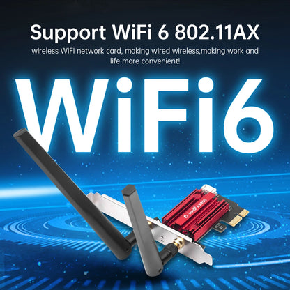 EXPROTAS WiFi Adapter USB Card 900Mbps Bluetooth 5.4 for Desktop Win 10/11