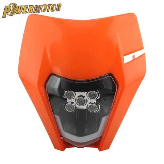 For KTM EXC Headlight Plate Motorcycle Led Headlights Supermoto Enduro Universal 2007 2020 XC SX MX Dirt Bike Motocross Headlamp-EXPROTAS