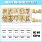 M2–M8 Brass Heat Insert Nut Set for 3D Print Hot Melt Threaded Embed