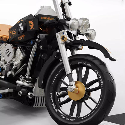 Retro Racing Motorcycle Building Blocks Model City Motorbike Bricks Toy Gift Set